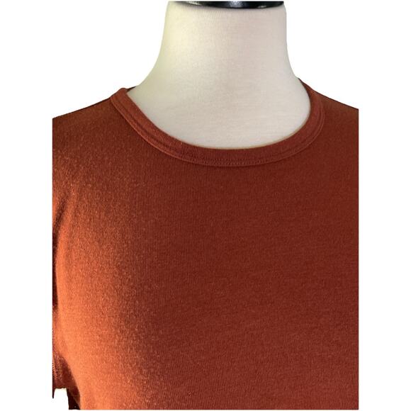 Abercrombie & Fitch “Soft & Cozy” Burnt Orange Knit Pullover Women’s L/S Top- LG - Picture 2 of 4